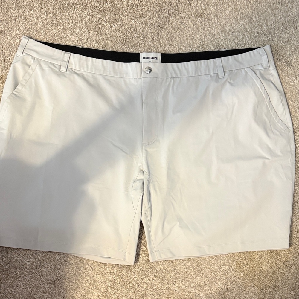 Strongsize Men's Light Tan Flat Front Shorts